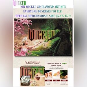 NIB RARE WICKED STUNNING DIAMOND ART! HUGE 25.6*15.7 IN OFFICIAL MERCHANDISE!